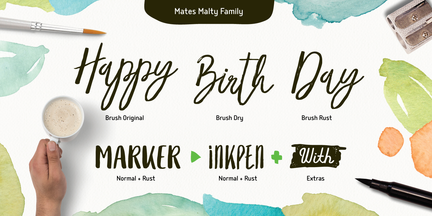 Example font Mates Malty #4